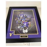 Framed Minnesota Vikings Hall of Fame Collage with NFL Players