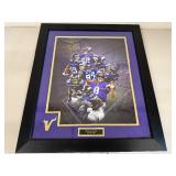 Framed Minnesota Vikings Hall of Fame Collage with NFL Players