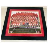 Framed Kansas City Chiefs Super Bowl Team Photo Collage