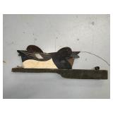 Vintage Wooden Tri-Fold Duck Decoy with String Mechanism
