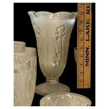 Vintage Iris & Herringbone Crystal Dinnerware Set - 185 Pieces