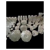 Vintage Iris & Herringbone Crystal Dinnerware Set - 185 Pieces