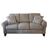 LR - Craftmaster Furniture 3-Cushion Sofa with Accent Pillows