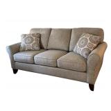 LR - Craftmaster Furniture 3-Cushion Sofa with Accent Pillows