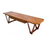 LR - Lane Perception Mid Century Modern Coffee Table with Drawer