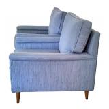 LR - Pair of Mid Century Style Custom Upholstered Lounge Chairs