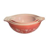 K - Vintage Pyrex Gooseberry Cinderella Nesting Mixing Bowl Set