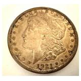 1921 Morgan Silver Dollar Coin