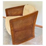 LR - Vintage Sam Moore Barrel Club Chair with Cane Sides