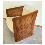 LR - Vintage Sam Moore Barrel Club Chair with Cane Sides