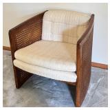 LR - Vintage Sam Moore Barrel Club Chair with Cane Sides