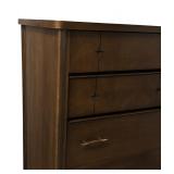 Vintage Mid Century Modern Broyhill Premier Division Tall Dresser with Brass Pulls