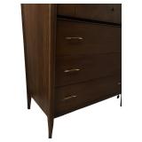 Vintage Mid Century Modern Broyhill Premier Division Tall Dresser with Brass Pulls