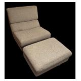 Mid-Century Lounge Chair with Ottoman
