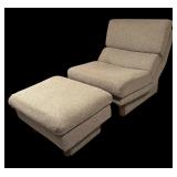 Mid-Century Lounge Chair with Ottoman