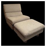 Mid-Century Lounge Chair with Ottoman