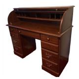 Vintage Wood Roll Top Desk