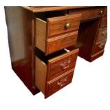 Vintage Wood Roll Top Desk