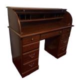Vintage Wood Roll Top Desk