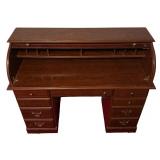 Vintage Wood Roll Top Desk