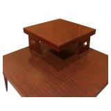 LL- Mid-Century Modern Two-Tier Side Corner Table / Mid Century Modern Step Corner Table