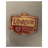 Vintage Ucagco Bird Plate Pink Leaf Dish