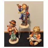 Set of 3 Vintage Goebel Hummel Figurines - Hear Ye Hear Ye, Thoughtful, Little Fiddler