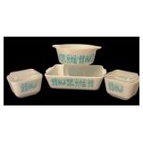 Vintage Pyrex Amish Butterprint Casserole Dish Set