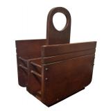 Vintage Wooden Magazine Stand