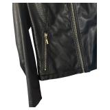 Ivanka Trump Black Faux Leather Jacket Size Large