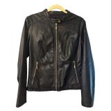 Ivanka Trump Black Faux Leather Jacket Size Large