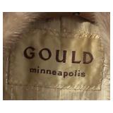 Vintage Gould Leather Coat with Fur Collar