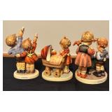 Set of 3 Vintage Hummel Goebel Figurines: Auf Wiedersehen, Blessed Event, and Doll Mother
