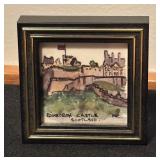 Bing & Grondahl Denmark Vase, Montserrat Tile, and 2 Framed Mini Art Prints