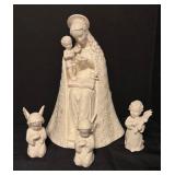 Set of 4 Angelic Porcelain Figurines by Goebel and Sacrart