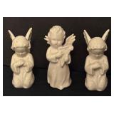 Set of 4 Angelic Porcelain Figurines by Goebel and Sacrart