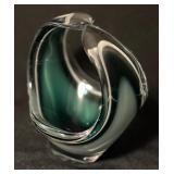 Vintage Flygsfors Coquille Glass Bowl by Paul Kedelv - Signed