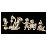 Set of 4 Pewter Figurines Assorted Designs by Disney, Little Gallery and More