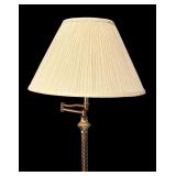 Vintage Brass Floor Lamp with Adjustable Arm