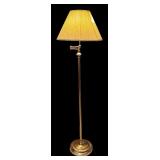 Vintage Brass Floor Lamp with Adjustable Arm