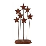 Pair of Metal Star Decor Sculptures