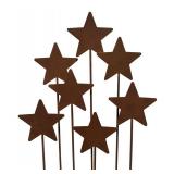 Pair of Metal Star Decor Sculptures
