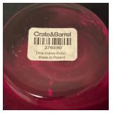 Crate & Barrel Diva Ruby Votive Candle Holder and Faux Rose Floral Arrangement