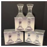 Set of 6 Tuscany Collection Sunset Glass Candlestick Holders