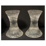 Set of 6 Tuscany Collection Sunset Glass Candlestick Holders