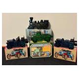 Set of 4 Vintage Avon Aftershave Bottles including Stanley Steamer, Big Mack Windjammer and General 440 Tai Winds