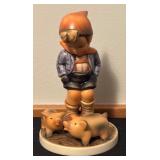 Set of 3 Goebel Hummel Figurines Including Farm Boy, Puppy Love and Mischief Maker