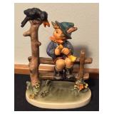 Set of 3 Goebel Hummel Figurines Including Farm Boy, Puppy Love and Mischief Maker