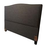 Upholstered Queen Headboard with Rivet Trim