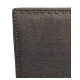 Upholstered Queen Headboard with Rivet Trim